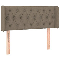 Maison Chic Tête de lit scandinave avec oreilles,meuble de chambre Taupe 103x16x78/88 cm Tissu -MN18144