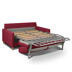 Inside 75 Canapé convertible OGGETTO matelas 16 cm système express sommier lattes 160cm RENATONISI polyuréthane rouge