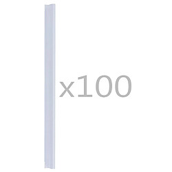 vidaXL Attaches de bande de clôture 100 pcs PVC Transparent