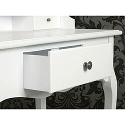 Acheter vidaXL Coiffeuse avec miroir et tabouret Blanc