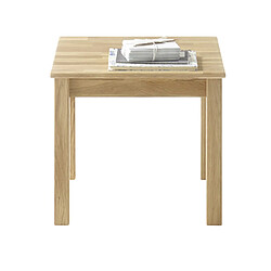 Pegane Table basse carrée en bois de chêne massif - Longueur 50 x Hauteur 45 x Profondeur 50 cm