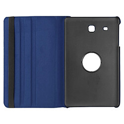 Acheter Wewoo Housse Étui bleu foncé pour Samsung Galaxy Tab E 9.6 / T560 / T561 Litchi Texture Horizontal Flip solide couleur en cuir avec 360 degrés support de rotation