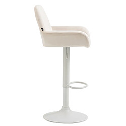 Avis Non Tabouret de bar Braga velours blanc