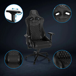 Acheter Chaise de Gaming / Chaise de bureau GAMEBREAKER SX 04 Tissu / Similicuir Noir hjh OFFICE