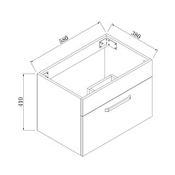 Acheter Meuble de salle de bain modèle de Anlo 58x38x41cm Ensemble meuble et vasque