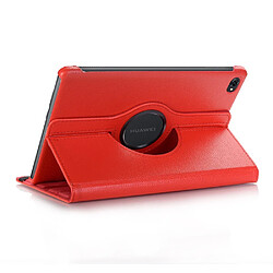 Etui en PU avec support rouge pour votre Huawei MediaPad M5 lite 10/C5 10