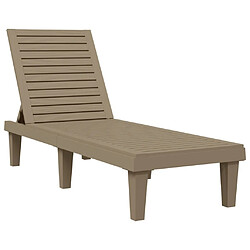 Maison Chic Chaise longue, Transat marron clair 155x58x83 cm polypropylène