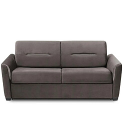 Inside 75 Canapé convertible EXPRESS AMAZONE 120cm comfort BULTEX® 12cm sommier lattes RENATONISI cuir vachette taupe 