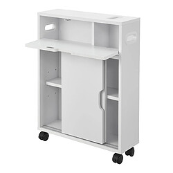 Avis Helloshop26 Meuble de rangement pour salle de bain 67 x 52 x 17 cm à portes coulissantes blanc 03_0006851