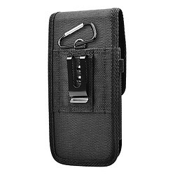 Avizar Étui Ceinture Vertical Smartphone Universel Porte Stylet et Mousqueton Noir