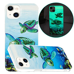 Coque en TPU anti-rayures, IMD lumineux tortue de mer pour votre Apple iPhone 13 6.1 pouces