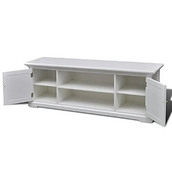 Avis Helloshop26 Meuble télé buffet tv télévision design pratique bois 2502264