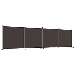 vidaXL Cloison de séparation 4 panneaux Marron 698x180 cm Tissu