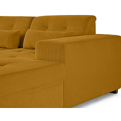 Lisa Design Vermont - canapé d'angle droit - 4 places - convertible avec coffre - en velours côtelé pas cher