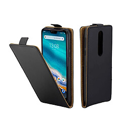 Wewoo Housse Coque Etui en cuir Business Style TPU à rabat vertical avec fente pour carte Nokia 7.1 noir