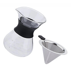 Ensemble De Cafetière Versez Sur La Cafetière + Filtre à Café Conique Net 200ml pas cher