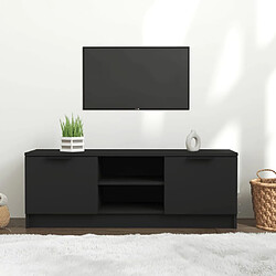 vidaXL Meuble TV Noir 102x35x36,5 cm Bois d'ingénierie