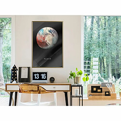 Paris Prix Affiche Murale Encadrée The Solar System Pluto 40 x 60 cm Or