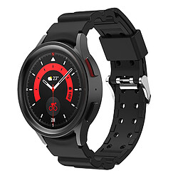 Bracelet de montre en silicone 20MM compatible Samsung Galaxy Watch5/4 Classic (Noir)