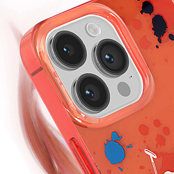 Us Polo U.S Polo Coque pour iPhone 14 Pro Max Splatter Double Horse Bords Surélevés Rouge pas cher