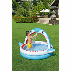 Acheter Bestway Piscine Gonflable Enfant 2 Anneaux Requin Pulvérisateur 163x127x92cm +2 Ans Jardin 53157