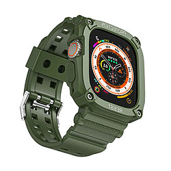 Bracelet de montre bracelets connectés compatible Apple Watch Ultra 49mm (Vert militaire)