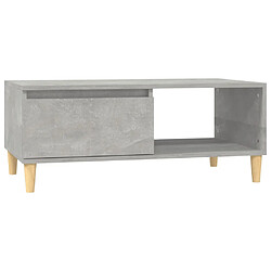 Maison Chic Table basse,Table Console Table d'appoint, Table pour salon Gris béton 90x50x36,5 cm Bois d'ingénierie -MN19074