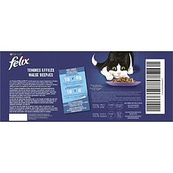 Acheter FELIX Tendres Effilés en Gelée Viandes-Poissons - 44 x 85 g - Sachets fraîcheur pour chat adulte