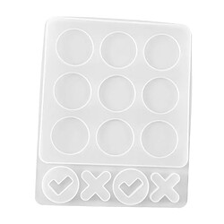 Résine Époxy Résine Moules Moules de Résine Silicone Moules Tic-Tac-Toe Jeu Jouets Artisanat, Silicone Moule En Résine pour les Bijoux, savon, de