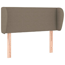 vidaXL Tête de lit avec oreilles Taupe 103x23x78/88 cm Tissu