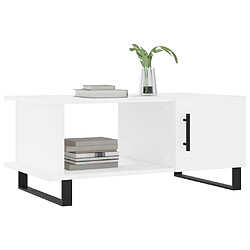 Avis Maison Chic Table basse,Table Console Table d'appoint, Table pour salon blanc 90x50x40 cm bois d'ingénierie -MN48367