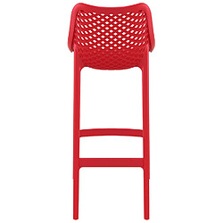 Alterego Tabouret de jardin 'BROZER' rouge en matière plastique