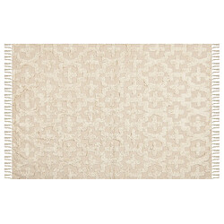 Beliani Tapis en coton 140 x 200 cm beige ITANAGAR