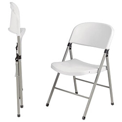 Chaises Pliantes Blanches et Grises - Lot de 2 - Bolero