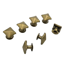 Rivets carrés de pyramide en métal de 100pcs pour des sacs de chaussures de vêtements décor 6mm