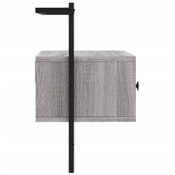 Avis vidaXL Meuble TV mural sonoma gris 60,5x30x51 cm bois d'ingénierie