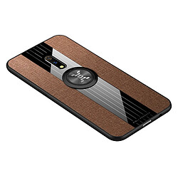 Wewoo Coque Souple Pour OPPO Realme X / K3 XINLI tissu de couture Antichoc TPU Housse de protection avec support d'anneau Brown