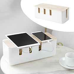 Avis Chêne Câble Gestion Boîte Bureau Cordon Organizer Box pour La Maison Bureau de Stockage Fils Keeper Titulaire 12x5x4.6 pouces