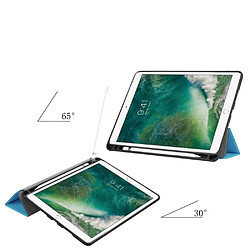 Etui en PU trépied pliable avec fente pour stylo bleu pour votre Apple iPad Air 10.5 (2019)/Pro 10.5 pouces (2017)