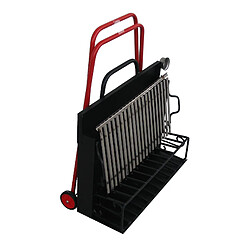 Acheter Alter Barbecue à bois sur roulettes, Made in Italy, coloris noir et rouge, 110 x 80 x h104 cm