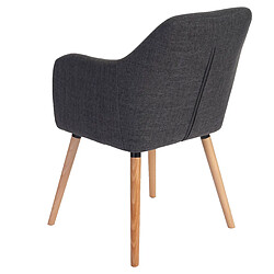 Avis Mendler Chaise de séjour / salle à manger Malmö T381, style rétro des années 50 ~ tissu, gris