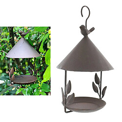 Vintage Métal Petit Sauvage Mangeoire Suspendue Pet Mangeoire à Oiseaux Semences Écrou Station D'alimentation Fournitures En Plein Air Jardin Décor pas cher