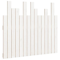 Maison Chic Tête de lit scandinave pour lit adulte,Meuble de chambre murale Blanc 95,5x3x80 cm Bois massif de pin -MN52533