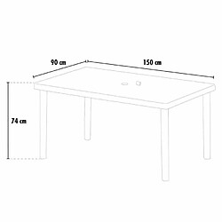 Acheter Grand Soleil 12 Tables de jardin rectangulaire en poly-rotin bar café bistrot 150x90, Couleur: Noir