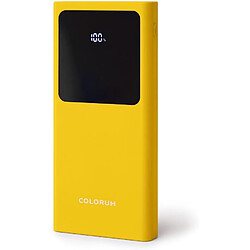 SANAG Colorum Power Bank 10000Mah Jaune - Batterie Externe Portable Avec Usb-C Microusb - Power Bank Avec Écran Led - Batterie Externe Charge Rapide De Deux Appareils Avec Deux Voyants Led