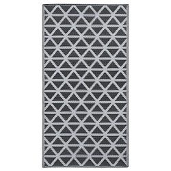 vidaXL Tapis d'extérieur Noir 120x180 cm PP