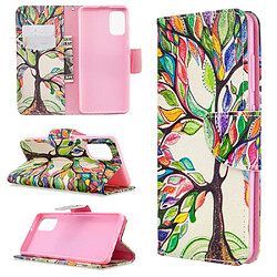 Etui en PU impression de motifs arbre colorisé pour votre Samsung Galaxy A41 (Global Version)