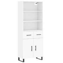 vidaXL Buffet haut Blanc 69,5x34x180 cm Bois d'ingénierie