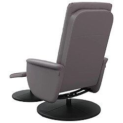 Acheter vidaXL Fauteuil inclinable avec repose-pied gris similicuir