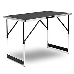 Helloshop26 Table de jardin camping polyvalente pliante réglable 100 x 60 cm noir 19_0000970